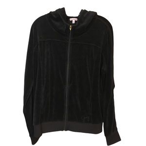 Juicy Couture Hoodie, Black,Size: XL, Y2k